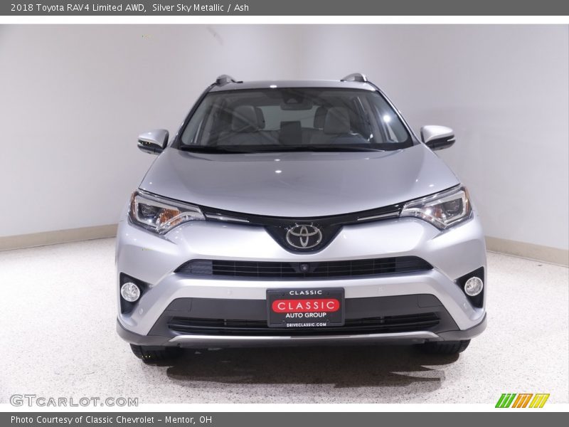 Silver Sky Metallic / Ash 2018 Toyota RAV4 Limited AWD
