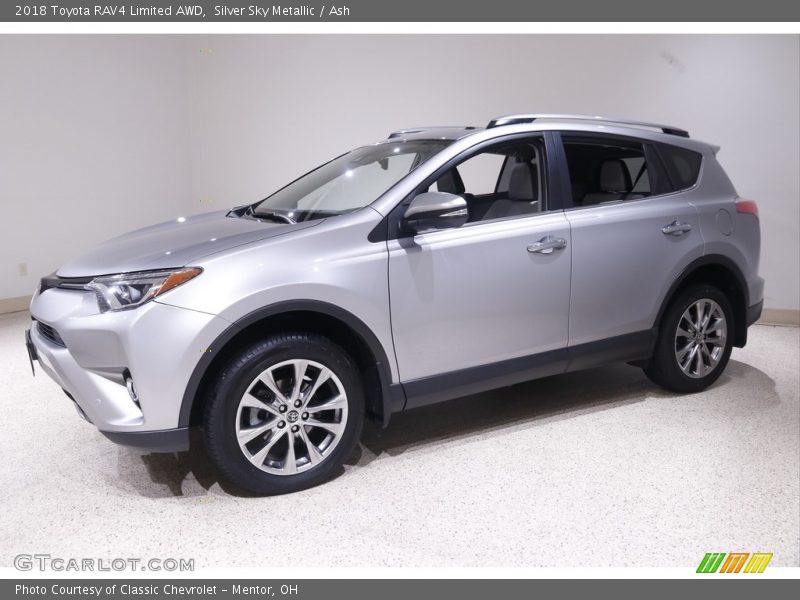 Silver Sky Metallic / Ash 2018 Toyota RAV4 Limited AWD