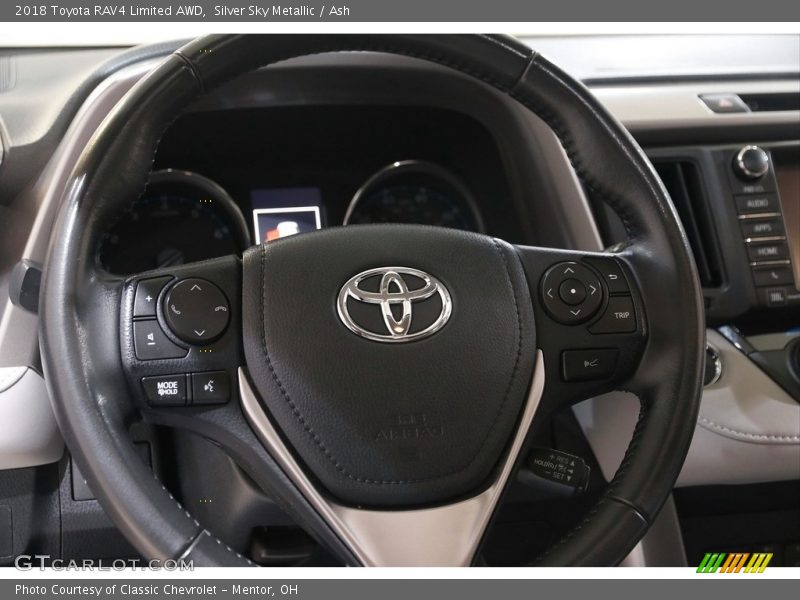 Silver Sky Metallic / Ash 2018 Toyota RAV4 Limited AWD