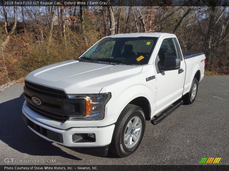 Oxford White / Earth Gray 2018 Ford F150 XLT Regular Cab