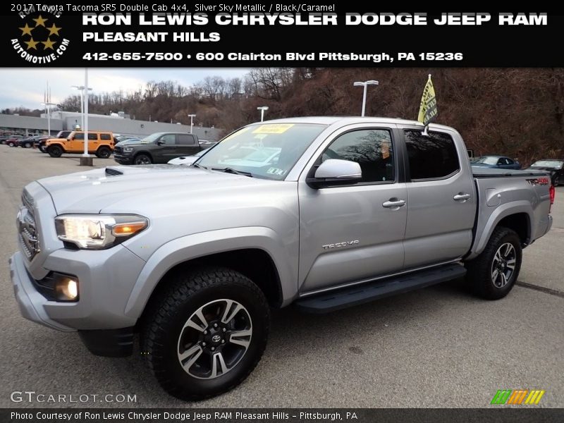 Silver Sky Metallic / Black/Caramel 2017 Toyota Tacoma SR5 Double Cab 4x4