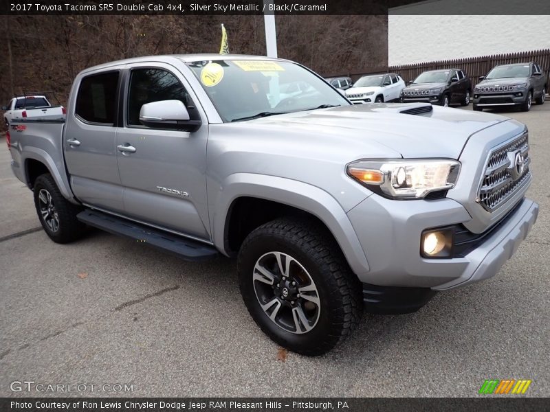 Silver Sky Metallic / Black/Caramel 2017 Toyota Tacoma SR5 Double Cab 4x4