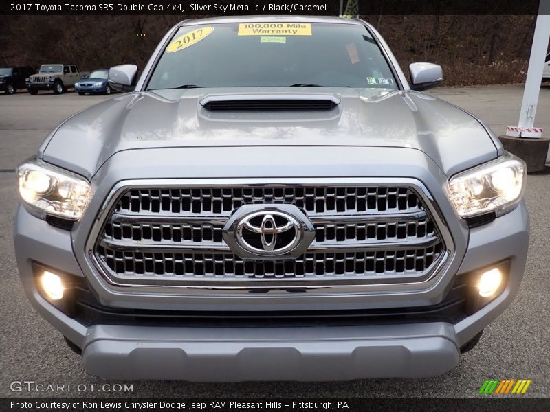 Silver Sky Metallic / Black/Caramel 2017 Toyota Tacoma SR5 Double Cab 4x4
