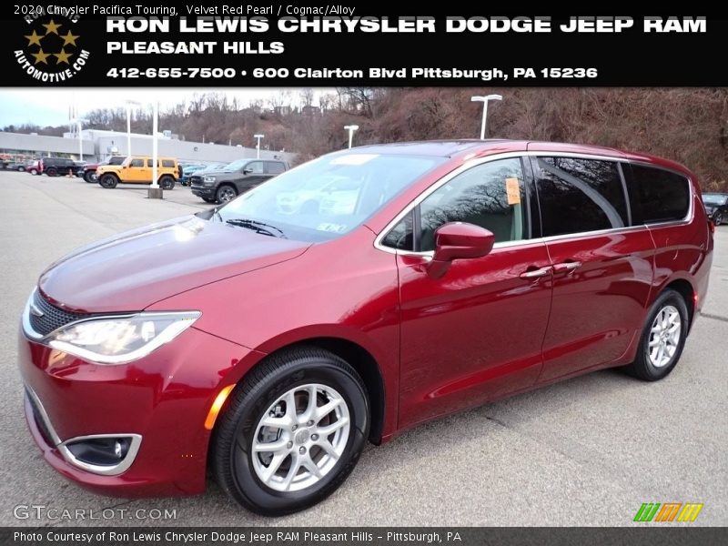 Velvet Red Pearl / Cognac/Alloy 2020 Chrysler Pacifica Touring