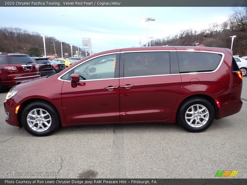 Velvet Red Pearl / Cognac/Alloy 2020 Chrysler Pacifica Touring