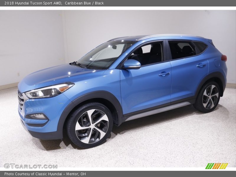 Caribbean Blue / Black 2018 Hyundai Tucson Sport AWD