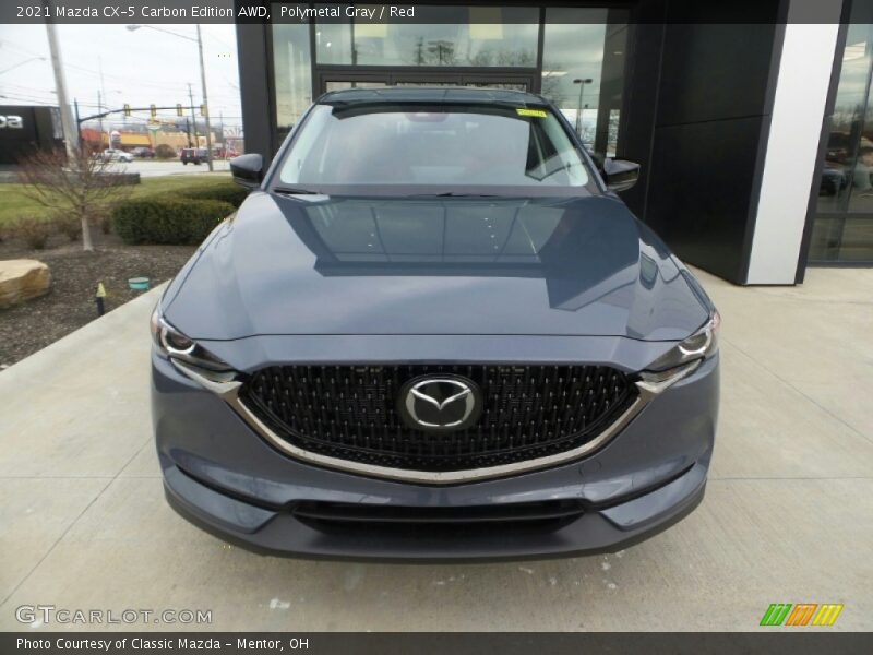 Polymetal Gray / Red 2021 Mazda CX-5 Carbon Edition AWD