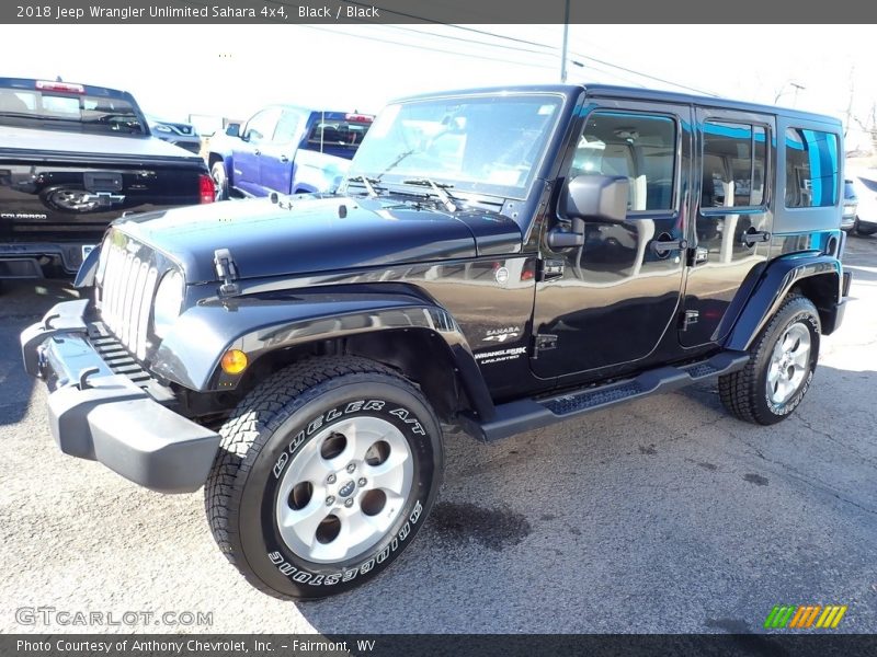Black / Black 2018 Jeep Wrangler Unlimited Sahara 4x4