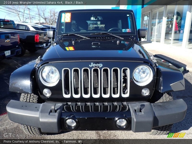 Black / Black 2018 Jeep Wrangler Unlimited Sahara 4x4