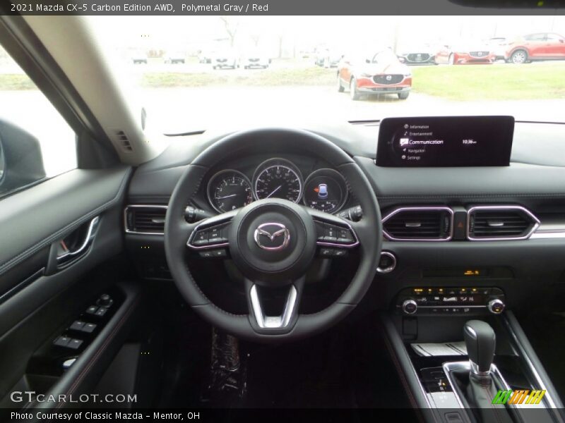 Polymetal Gray / Red 2021 Mazda CX-5 Carbon Edition AWD