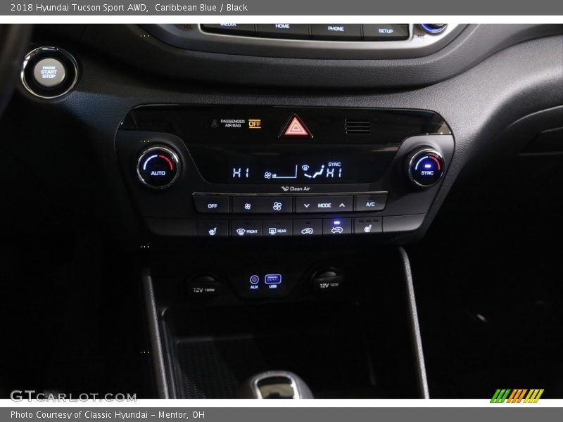 Caribbean Blue / Black 2018 Hyundai Tucson Sport AWD