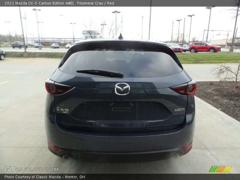 Polymetal Gray / Red 2021 Mazda CX-5 Carbon Edition AWD