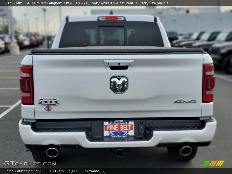 Ivory White Tri-Coat Pearl / Black/New Saddle 2022 Ram 1500 Limited Longhorn Crew Cab 4x4