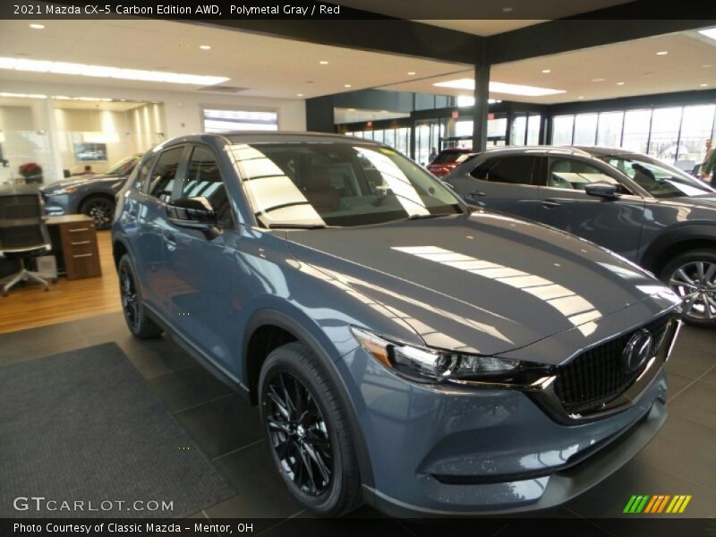 Polymetal Gray / Red 2021 Mazda CX-5 Carbon Edition AWD