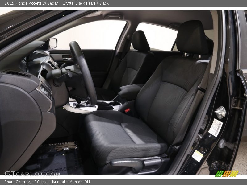 Crystal Black Pearl / Black 2015 Honda Accord LX Sedan