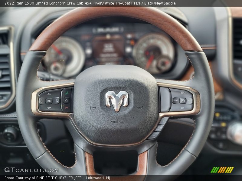  2022 1500 Limited Longhorn Crew Cab 4x4 Steering Wheel