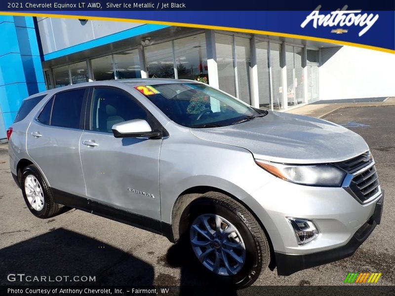 Silver Ice Metallic / Jet Black 2021 Chevrolet Equinox LT AWD