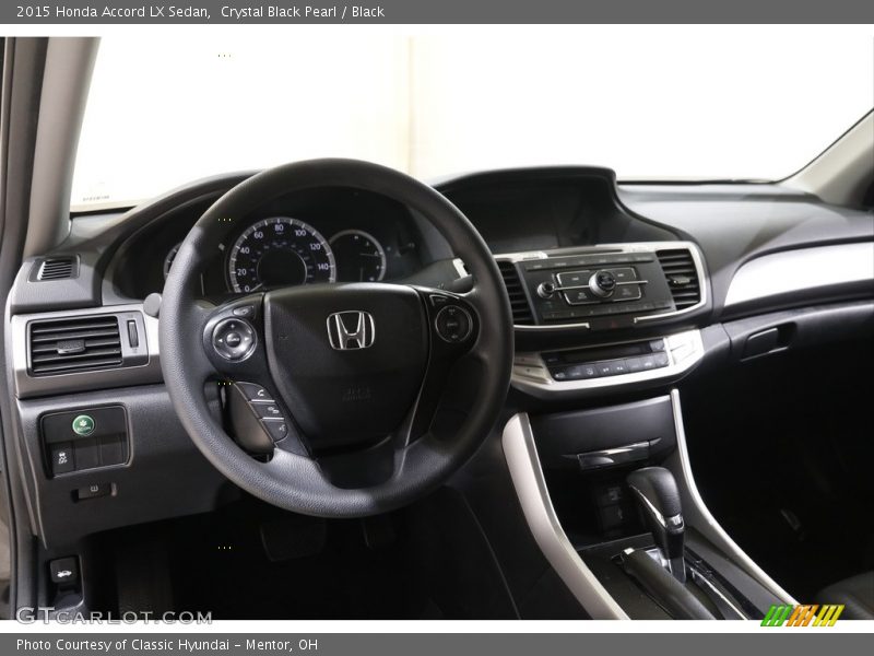 Crystal Black Pearl / Black 2015 Honda Accord LX Sedan