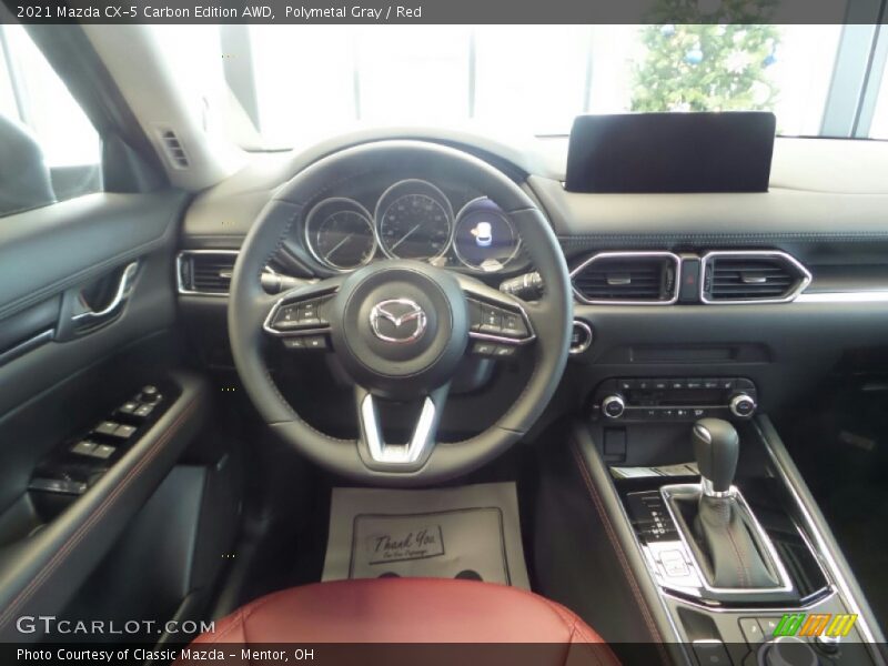 Polymetal Gray / Red 2021 Mazda CX-5 Carbon Edition AWD
