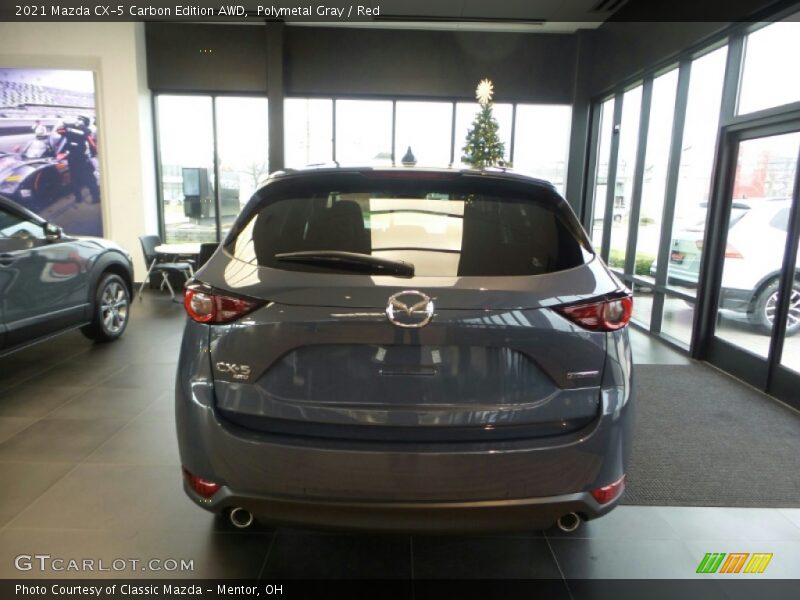 Polymetal Gray / Red 2021 Mazda CX-5 Carbon Edition AWD