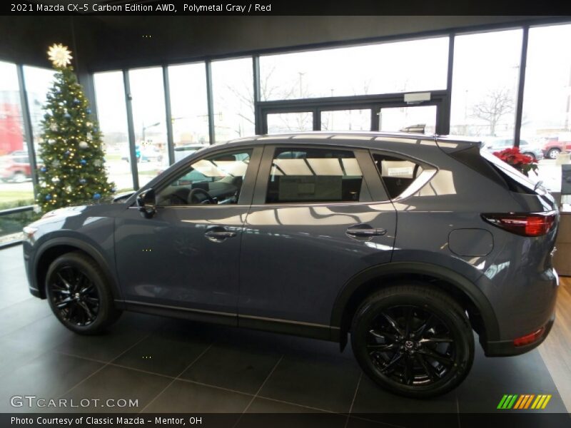 Polymetal Gray / Red 2021 Mazda CX-5 Carbon Edition AWD