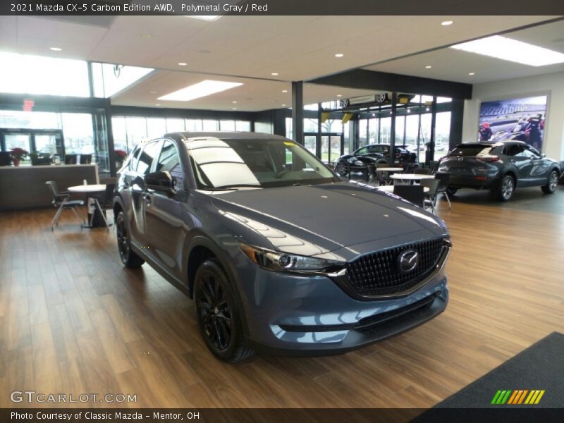 Polymetal Gray / Red 2021 Mazda CX-5 Carbon Edition AWD