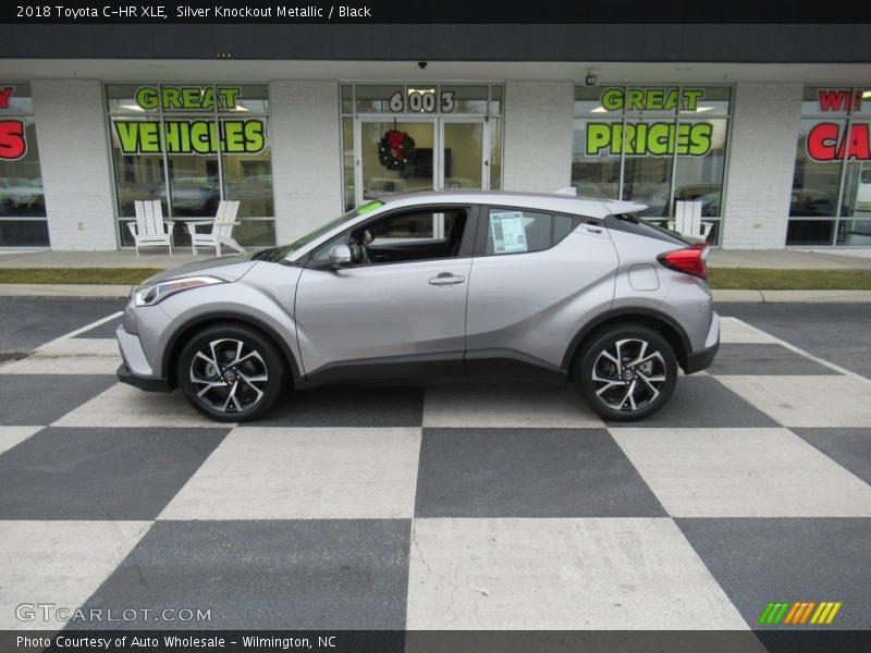 Silver Knockout Metallic / Black 2018 Toyota C-HR XLE