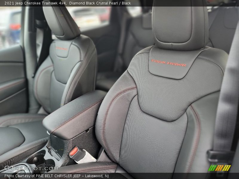 Diamond Black Crystal Pearl / Black 2021 Jeep Cherokee Traihawk 4x4