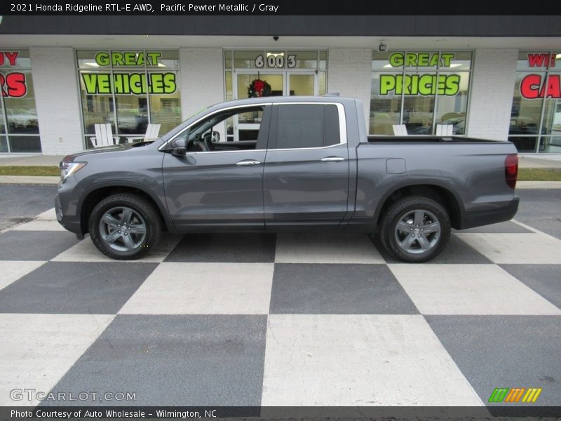 Pacific Pewter Metallic / Gray 2021 Honda Ridgeline RTL-E AWD