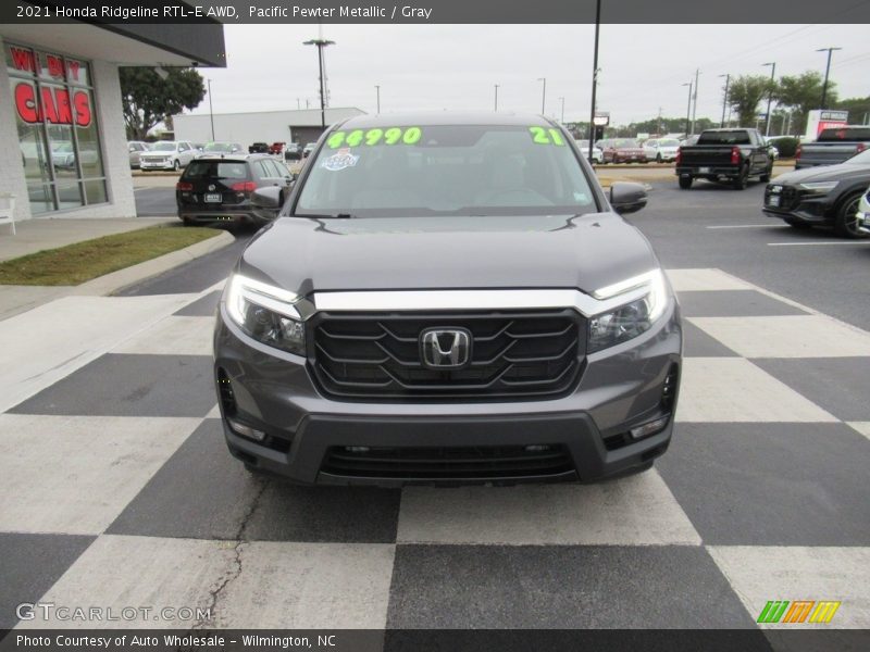 Pacific Pewter Metallic / Gray 2021 Honda Ridgeline RTL-E AWD