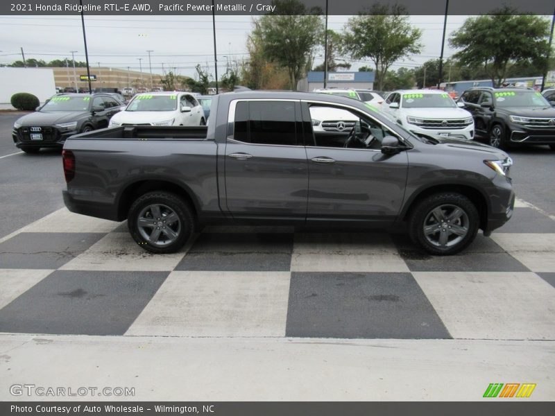 Pacific Pewter Metallic / Gray 2021 Honda Ridgeline RTL-E AWD