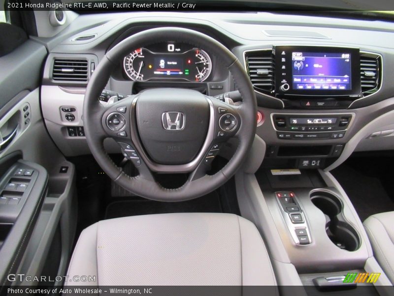 Pacific Pewter Metallic / Gray 2021 Honda Ridgeline RTL-E AWD