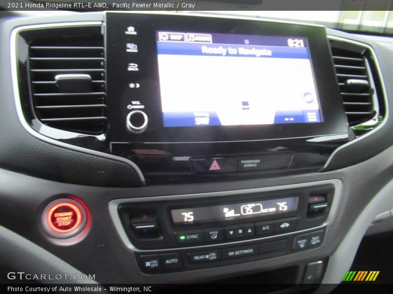 Pacific Pewter Metallic / Gray 2021 Honda Ridgeline RTL-E AWD