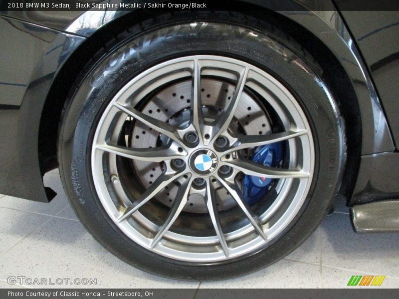 Black Sapphire Metallic / Sakhir Orange/Black 2018 BMW M3 Sedan