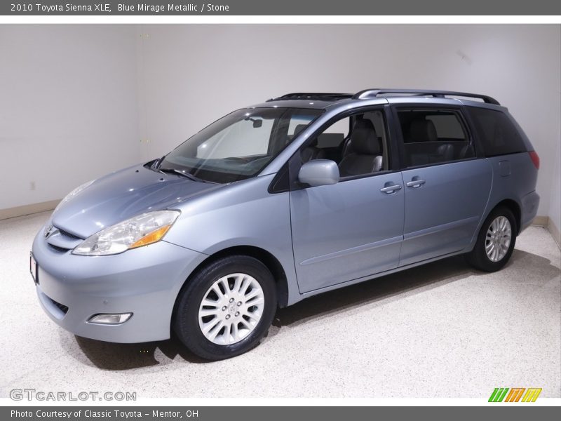 Blue Mirage Metallic / Stone 2010 Toyota Sienna XLE