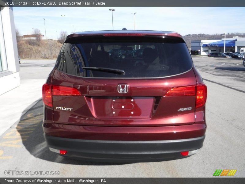 Deep Scarlet Pearl / Beige 2018 Honda Pilot EX-L AWD