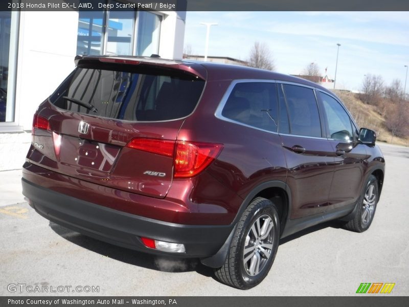 Deep Scarlet Pearl / Beige 2018 Honda Pilot EX-L AWD