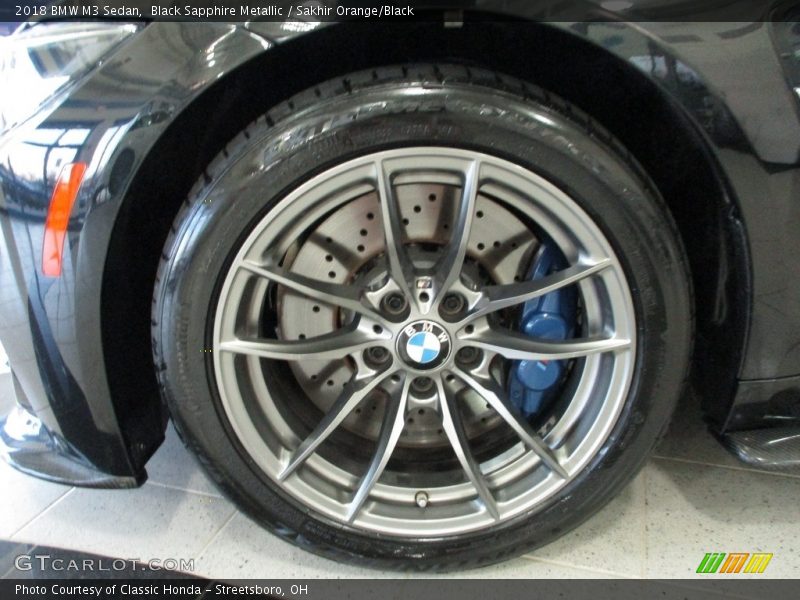 Black Sapphire Metallic / Sakhir Orange/Black 2018 BMW M3 Sedan