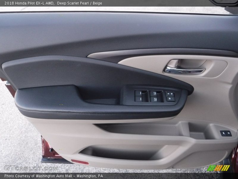 Deep Scarlet Pearl / Beige 2018 Honda Pilot EX-L AWD