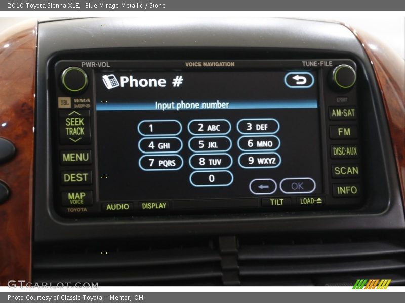 Blue Mirage Metallic / Stone 2010 Toyota Sienna XLE