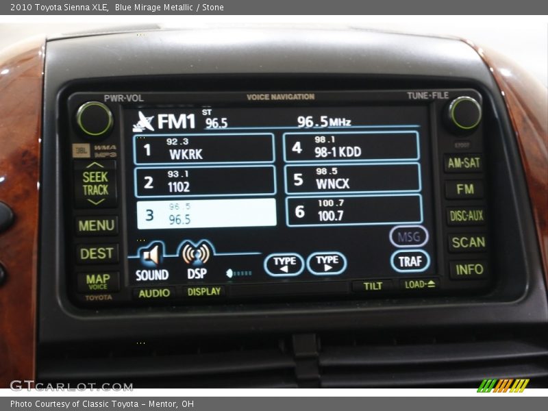 Blue Mirage Metallic / Stone 2010 Toyota Sienna XLE