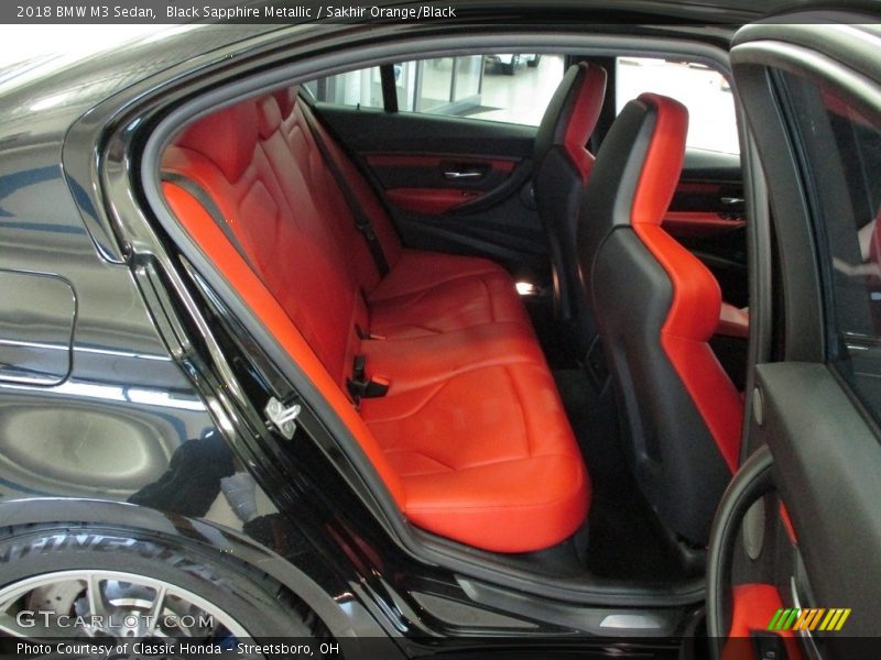 Black Sapphire Metallic / Sakhir Orange/Black 2018 BMW M3 Sedan