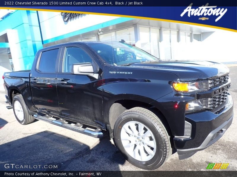 Black / Jet Black 2022 Chevrolet Silverado 1500 Limited Custom Crew Cab 4x4