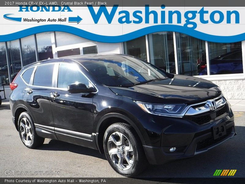 Crystal Black Pearl / Black 2017 Honda CR-V EX-L AWD