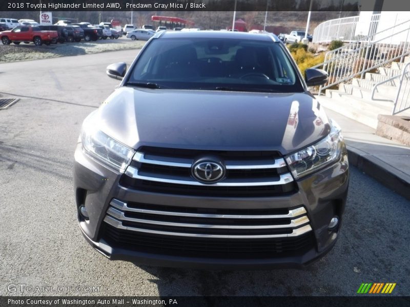Predawn Gray Mica / Black 2018 Toyota Highlander Limited AWD