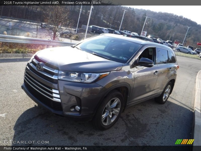 Predawn Gray Mica / Black 2018 Toyota Highlander Limited AWD