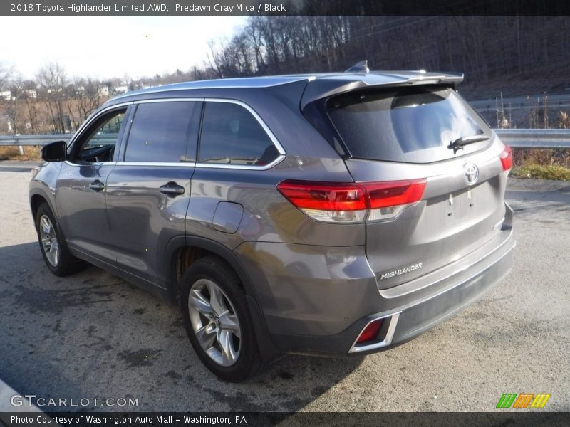 Predawn Gray Mica / Black 2018 Toyota Highlander Limited AWD
