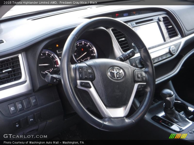 Predawn Gray Mica / Black 2018 Toyota Highlander Limited AWD