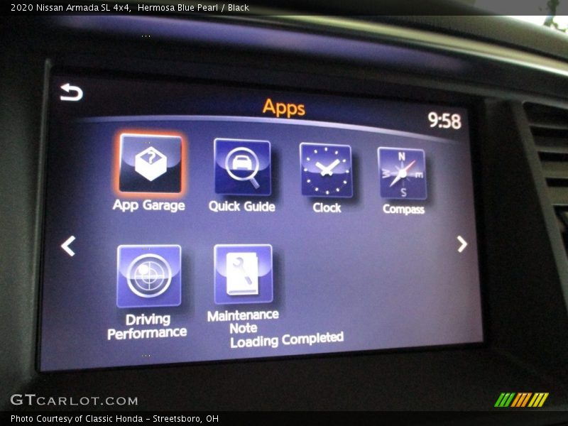 Hermosa Blue Pearl / Black 2020 Nissan Armada SL 4x4