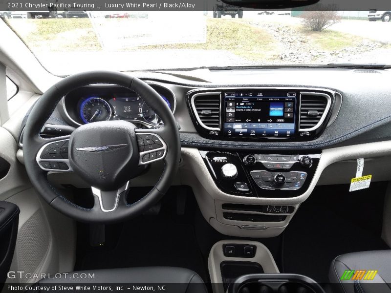 Luxury White Pearl / Black/Alloy 2021 Chrysler Pacifica Touring L